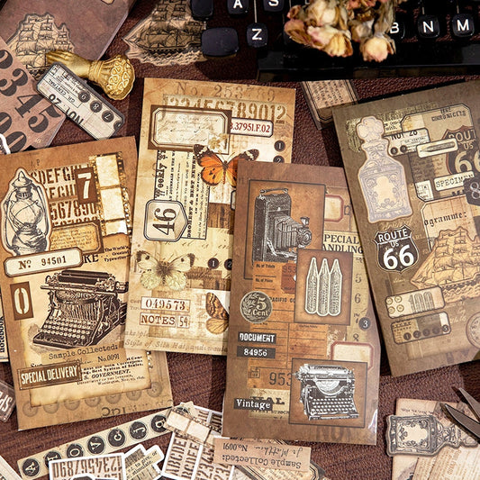 Irregular Vintage Objects Decorative Paper