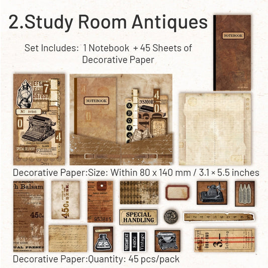 Irregular Vintage Objects Decorative Paper