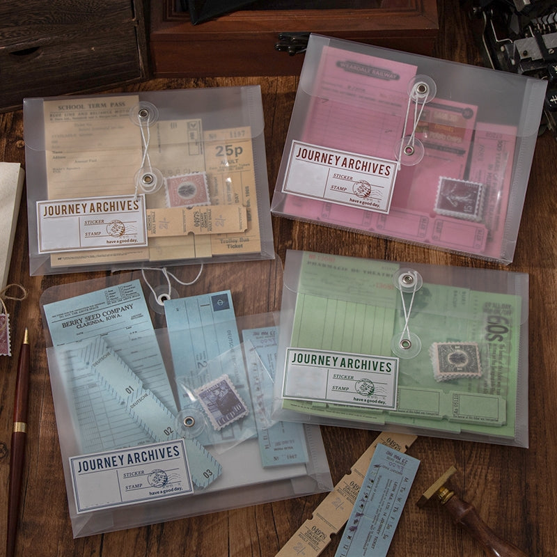 Multi-Size Travel Ticket Decorative Paper