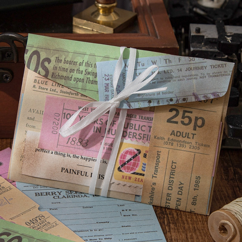 Multi-Size Travel Ticket Decorative Paper