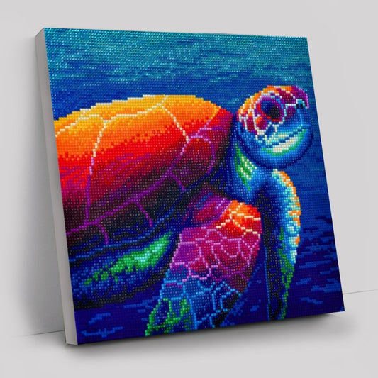 Sea Turtle Crystal Art Canvas by Rachel Froud 30x30cm