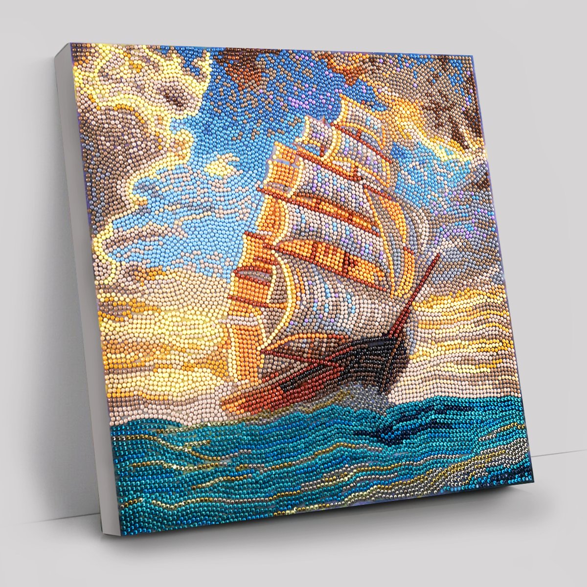 Courageous Voyage Crystal Art Canvas by Thomas Kinkade 30x30cm