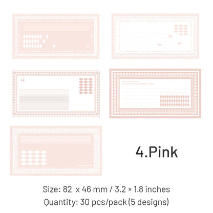 Small Fresh Style Handwritten Notepads Paper