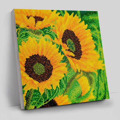 Sunflower Joy Crystal Art Canvas 30x30cm