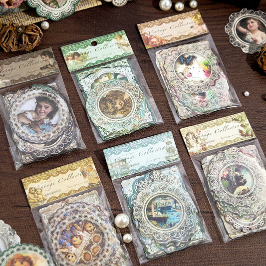 Vintage Lace European Scene Decorative Paper