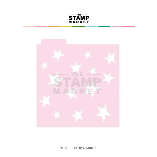 Wonky Stars Stencil