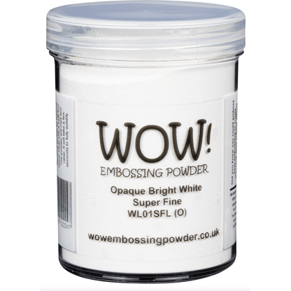WOW! Embossing Powder Large Jar - Opaque Bright White Super Fine